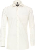 Casa Moda Modern Fit overhemd - mouwlengte 7 - beige / off white - boordmaat 45