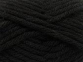 Breigaren acryl kopen kleur zwart - super bulky yarn pendikte 8-9 mm dik garen voor haken en breien - pakket 4 bollen van 100gram