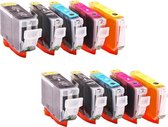 Set 10x huismerk inkt cartridge voor Canon PGI-5 CLI-8 Pixma IP-3300 IP-3500 IP-4200 IP-4200X IP-4300 IP-4500 IP-4500X IP-5200 IP-5200R IP-5300 IP-6600 IP-6600D IP-6700D IX-4000 IX4000R van A