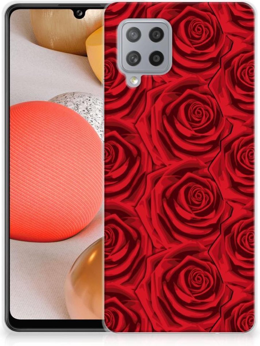 Samsung Galaxy A42 TPU Case Red Roses