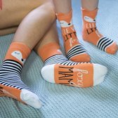 Verjaardag cadeau - Moeder kind set - Kraam Kado - Mama kind sokken -Tekst Sokken - Sokken met spreuk - Leuke sokken - Vrolijke sokken - Luckyday Socks - Sokken met tekst - Aparte