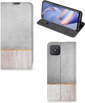 Magnet Case Cadeau voor Vader OPPO Reno4 Z 5G Smartphone Hoesje Wood Beton