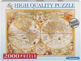 Clementoni High Quality puzzel - Oude wereldkaart - 2000 stukjes