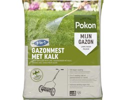 Pokon Gazonmest met Kalk - 8,4kg - Mest  - Geschikt voor 125m² - 120 dagen voeding
