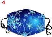 Snowflake | Kerst | christmas Mondkapje  Herbruikbaar gezichtsmasker wasbaar en verstelbaar gezichtsmasker - Unisex (blauw)