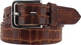 JOB86 - Kroko heren jeansriem - Cognac - 90 cm