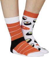 Verjaardag cadeau - Sushi Sokken -Mismatch Sokken - Leuke sokken - Vrolijke sokken - Luckyday Socks - Sokken met tekst - Aparte Sokken - Socks waar je Happy van wordt