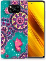 Telefoonhoesje Xiaomi Poco X3 | Poco X3 Pro Back Cover Siliconen Hoesje Cirkels en Vlinders