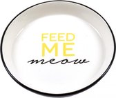 Duvo+ Eetkom stone feed me meow Zwart Ø15,5cm - 360ml