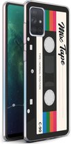iMoshion Hoesje Geschikt voor Samsung Galaxy A71 Hoesje Siliconen - iMoshion Design hoesje - Zwart / Transparant / Cassette Tape