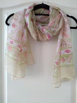 Sjaal Jolijn beige roze