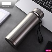 MIRO Thermosfles RVS Isoleerfles Zilver 600ML Grote Capaciteit