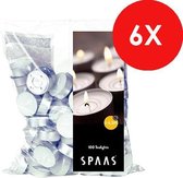 Spaas - Theelichtjes - 4,5u - 6 x 100st - Voordeelverpakking