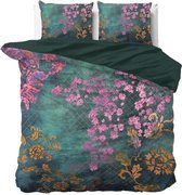 Wild Flanel Tiran Flower - Dekbedovertrekset - Lits-Jumeaux - 240x200/220 + 2 kussenslopen 60x70 - Groen