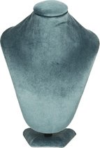 Melady Sieradenhouder Buste 16*10*23 cm Blauw Hout / textiel Juwelenhouder