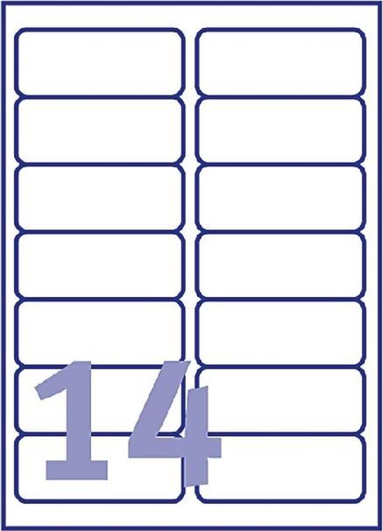 Étiquettes laser blanches Avery QuickPeel boîte de 100 feuilles format 991 x 381 mm (lxh) 1400 pièces 14 par feuille