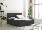 Complete Elektrisch Boxspring 160x200 cm - Antraciet - Pocketvering matrassen - Dreamhouse Alaska - Twee persoons bed