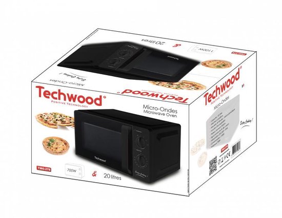 Techwood TMO-276 micro-onde Comptoir Micro-ondes uniquement 20 L 700 W Noir  | bol.com