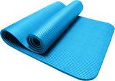 Fitnessmat / Yogamat van PVC, Opvouwbaar 183x61x1.5 cm - Blauw