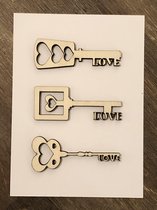 LOVE KEYS | "KEYS TO YOUR HEART" | 4MM BERKENHOUT | 7CM