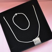 Cadeau set Love | cadeauset | geschenkset | dames ketting | zilver