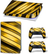 Sony PS5 Digital Edition Console Skins - Metal Twirl Goud / Zwart (Let op, alleen geschikt voor PlayStation 5 Digital Edition - zie productafbeelding)