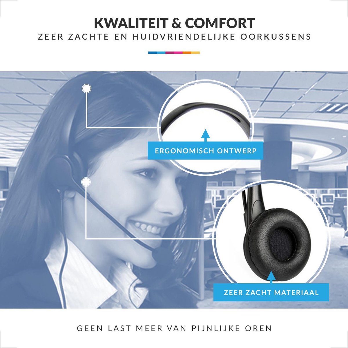 Trust Roha II USB Headset mit Mikrofon On-Ear Leichtes Design, Verstellbarer Kopfbügel