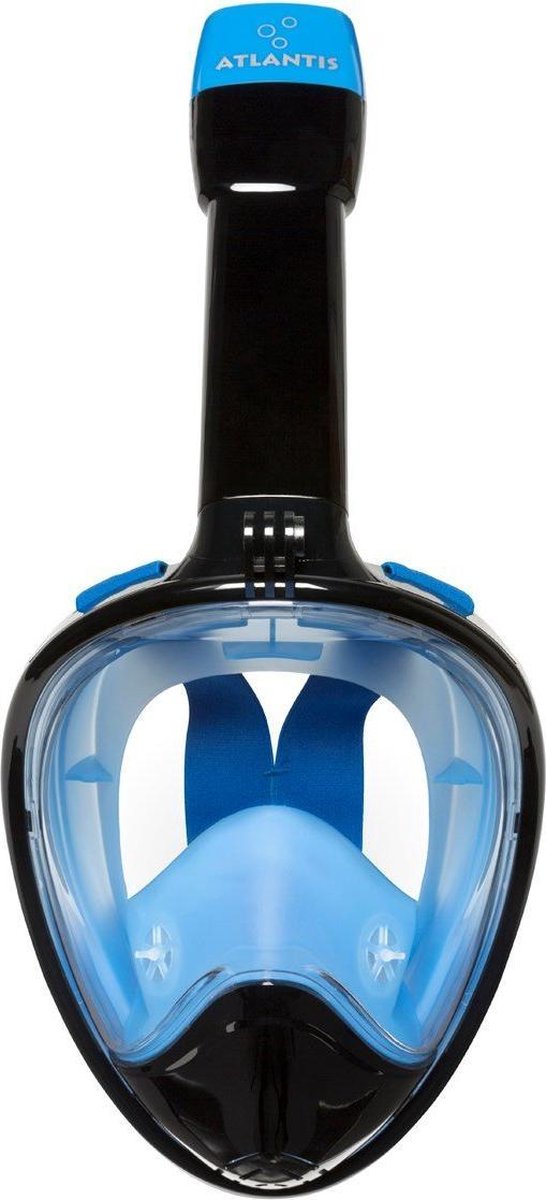 Atlantis Full Face Mask 2.0 - Snorkelmasker - Volwassenen - Zwart/Blauw -  L/XL | bol.com