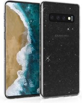 kwmobile hoes voor Samsung Galaxy S10 - backcover voor smartphone - Intense Glitter design - transparant