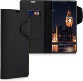 kalibri telefoonhoesje voor Samsung Galaxy Note 10 Plus - Hoesje met pasjeshouder en standaard - zwart - Wallet case