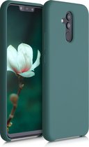 kwmobile telefoonhoesje geschikt voor Huawei Mate 20 Lite - Hoesje met siliconen coating - Smartphone case in blauwgroen