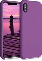 kwmobile telefoonhoesje voor Apple iPhone XS Max - Hoesje met siliconen coating - Smartphone case in pastel lila