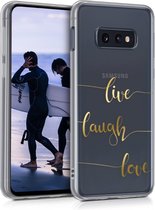 kwmobile telefoonhoesje voor Samsung Galaxy S10e - Hoesje voor smartphone - Live Laugh Love design