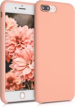 kwmobile telefoonhoesje voor Apple iPhone 7 Plus / 8 Plus - Hoesje met siliconen coating - Smartphone case in roze grapefruit