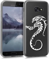 kwmobile telefoonhoesje voor Samsung Galaxy A5 (2017) - Hoesje voor smartphone in wit / transparant - Tribal Draak design