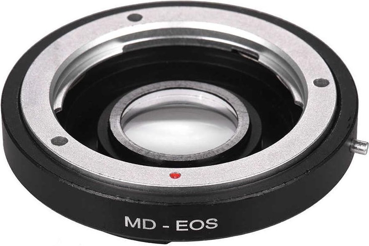 DutchOptics Adapter Minolta MD MC lens naar Canon EOS EF body met correctieglas