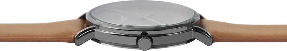 Akzent Herenhorloge met bruine band in lederlook