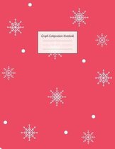 Graph Composition Notebook: Grid Paper Notebook: Large Size 8.5x11 Inches, 110 pages. Notebook Journal: Red Background Snow Workbook for Preschool