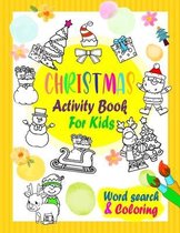 Christmas Activity book for Kids - word search & coloring