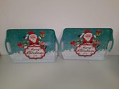 Decoratief dienblad kerst x2