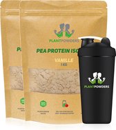 Plantpowders - Plantaardige Eiwitshake - Proteïne Poeder - Eiwitpoeder - Vegan Proteïne Shake - Vanille - 2 x 1000 gram (66 shakes) - Voordeelbundel - Met Gratis Shakebeker