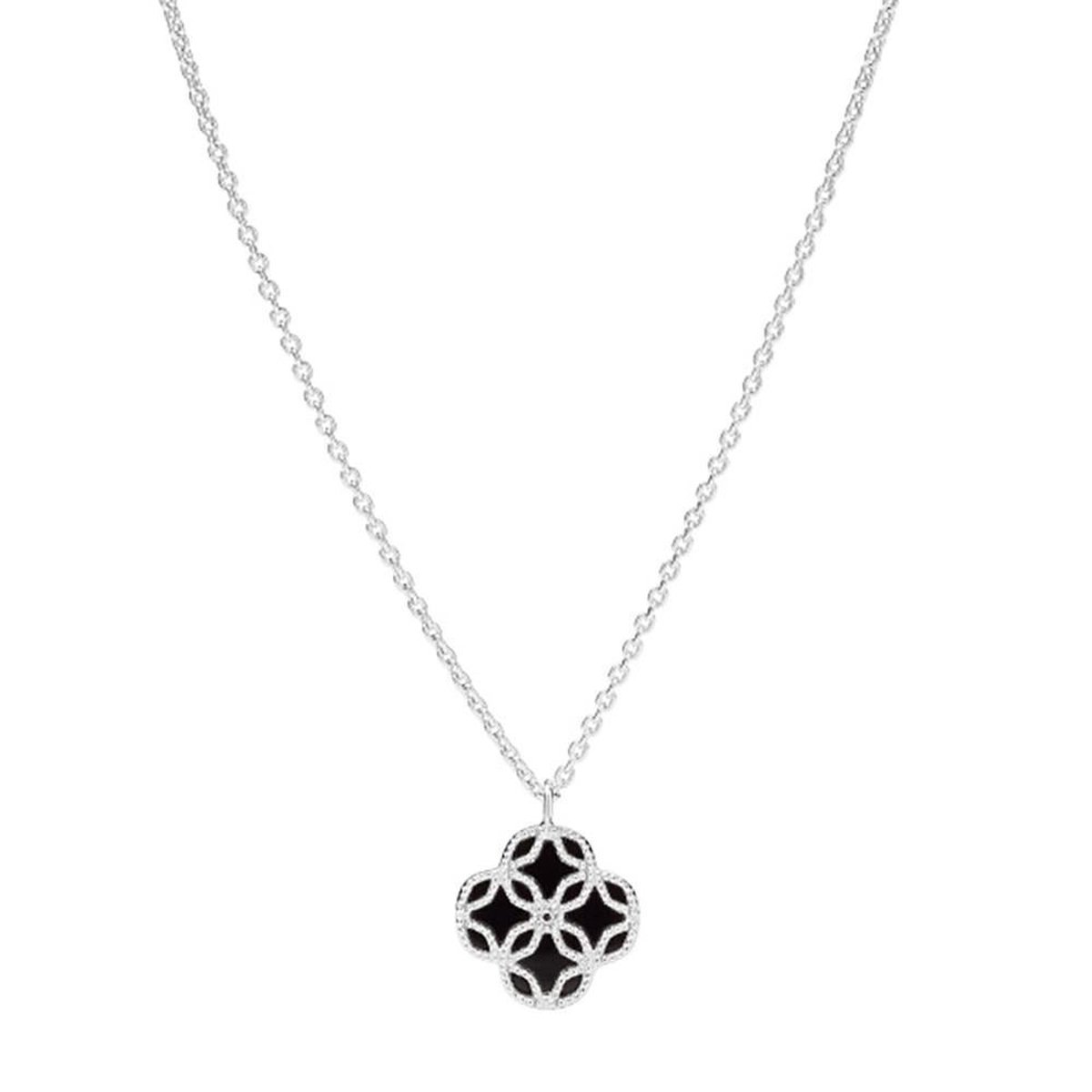 Fossil Damesketting zilver Onyx One Size 88129563
