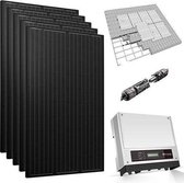 DMEGC - Pakket - 8 Zonnepanelen 330 WP Full Black met GoodWe omvormer - Schuin dak portrait