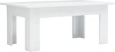 Salontafel - Hoogglans wit - Spaanplaat - Rechthoek - Woonkamer- Industrieel - Salon - L&B Luxurys
