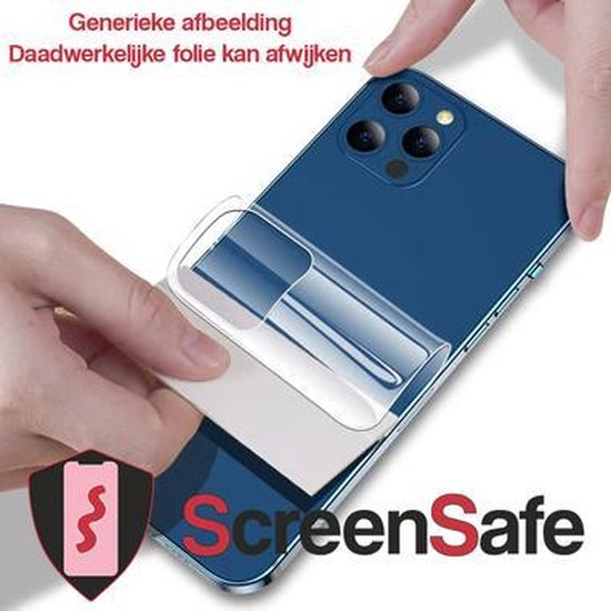 ScreenSafe High Definition Hydrogel screenprotector Lg Q Stylus Back Cover Slagvast (AAA)