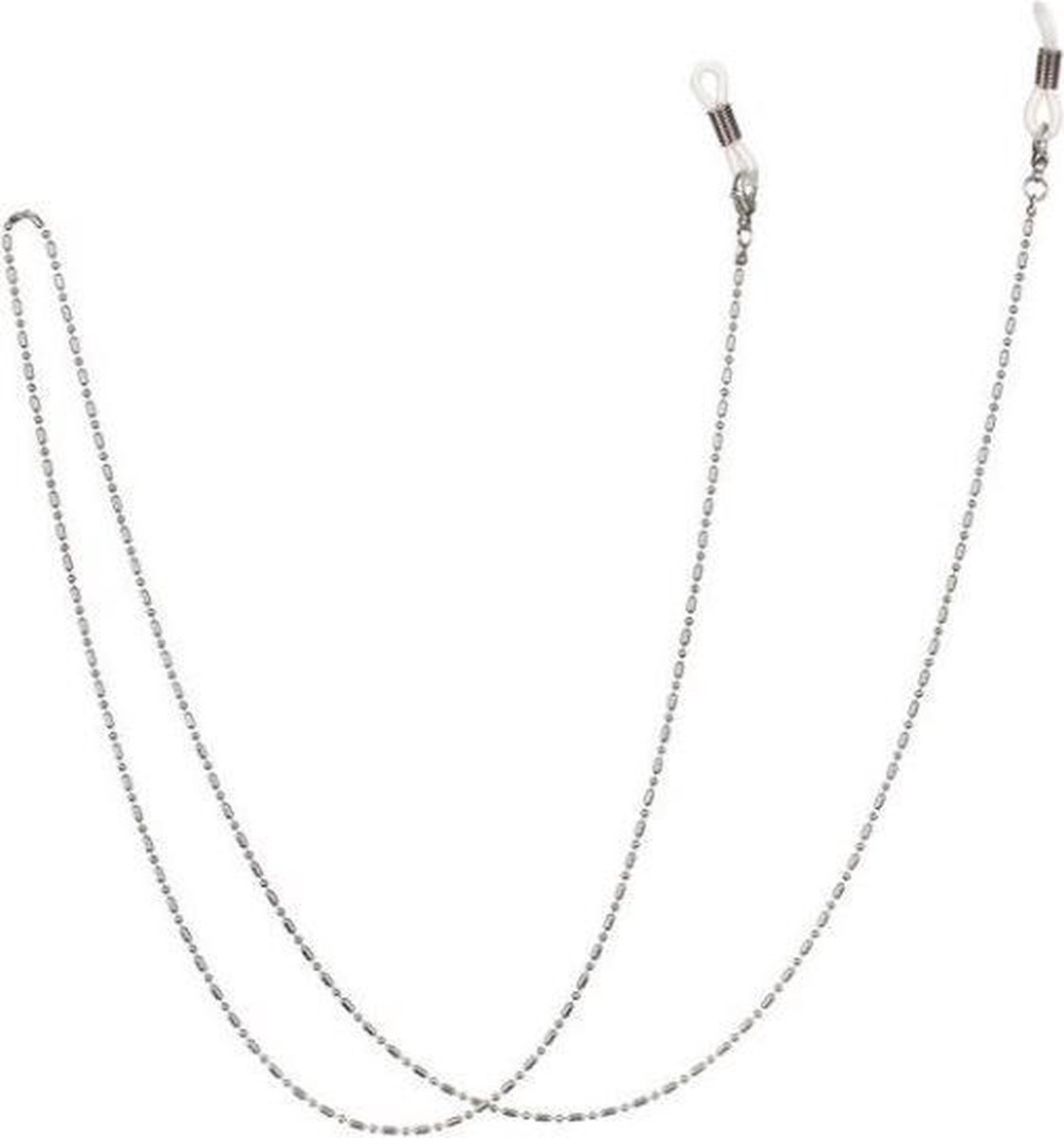Brillenketting – Brilketting – Zilver Kleurig Droplets
