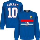 Frankrijk 1998 Zidane 10 Retro Sweater - Blauw - S