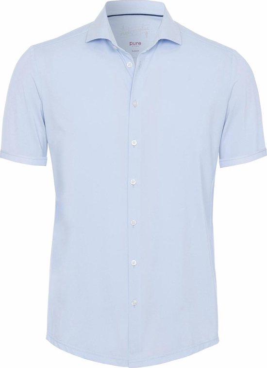 Pure - The Functional Shirt KM Blauw - Heren - Maat 40 - Modern-fit