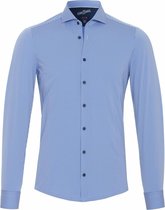 Pure - Functional Overhemd Strepen Blauw - Maat 40 - Slim-fit
