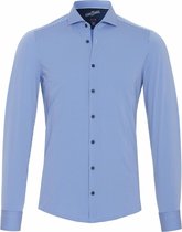 Pure - Functional Overhemd Strepen Blauw - Heren - Maat 40 - Slim-fit